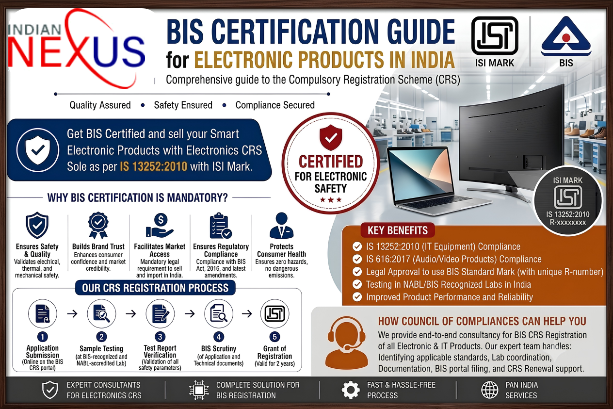 BIS Certification for Electronic Products in India