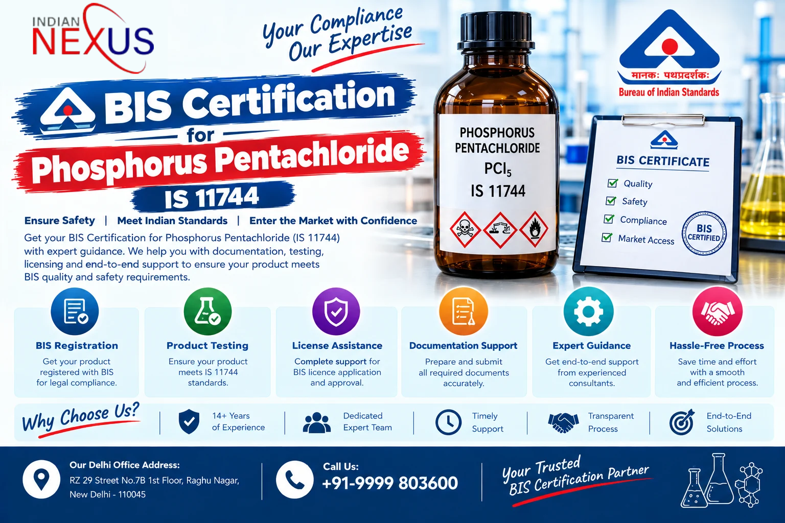 BIS Certification for Phosphorus Pentachloride IS 11744