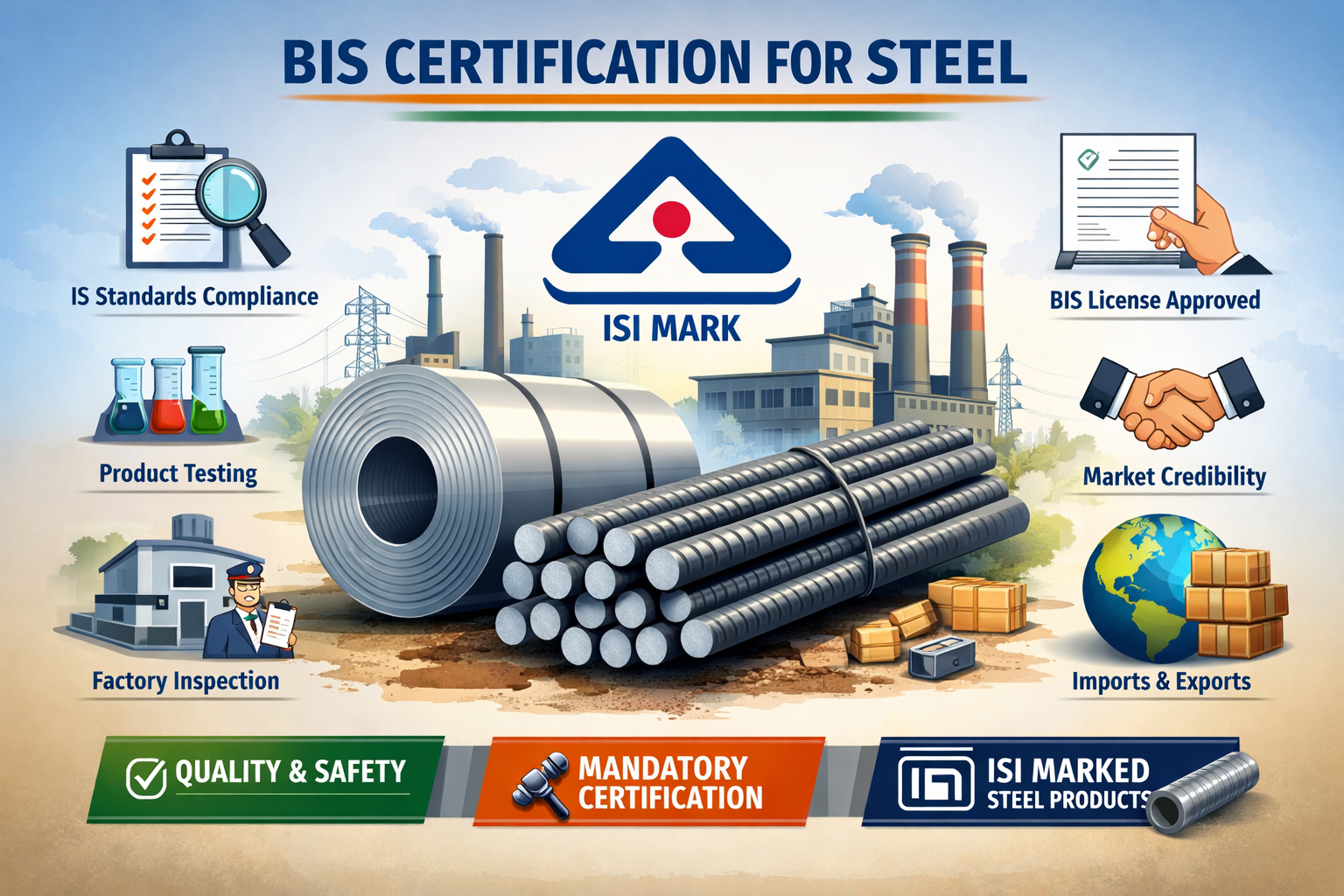 BIS Certification for Steel