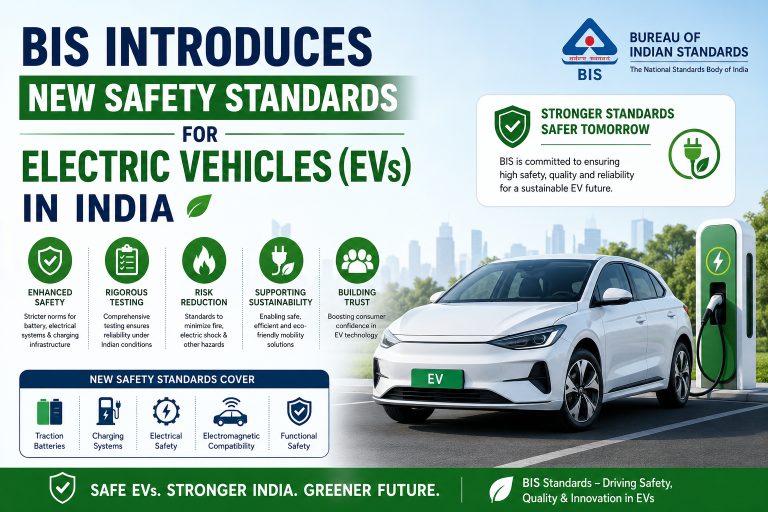BIS Introduces New Safety Standards for Electric Vehicles (EVs) in India