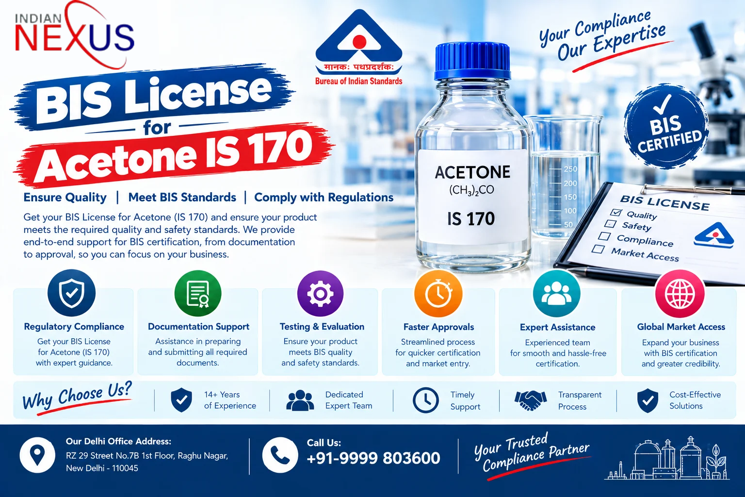 BIS License for Acetone IS 170