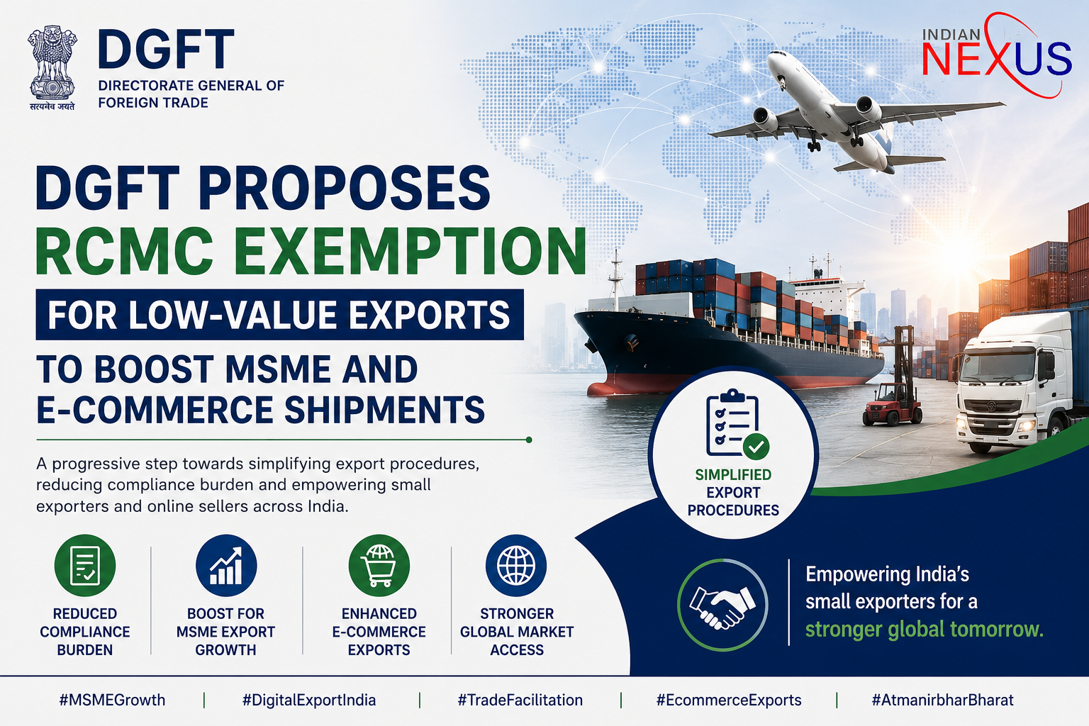 DGFT Proposes RCMC Exemption for Low-Value Exports to Boost MSME and E-Commerce Shipments