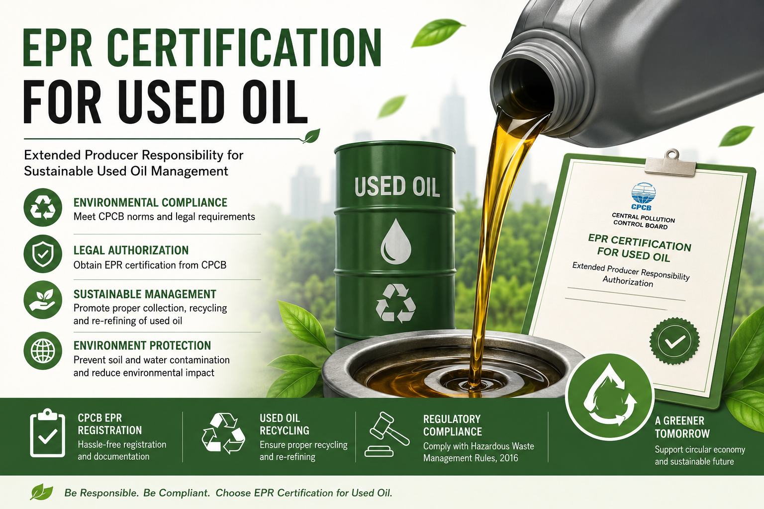 EPR Certification for Used Oil